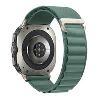 GIGAPACK Samsung Galaxy Watch Ultra eSIM 47mm (SM-L705) pótszíj (egyedi méret, textil, állítható) világoszöld