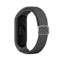 gigapack Xiaomi Mi Band 6 NFC pótszíj (egyedi méret, textil, állítható, szilikon keret) szürke