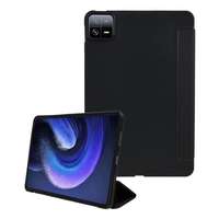 Gigapack Xiaomi Pad 6 tok álló, bőr hatású (aktív flip, oldalra nyíló, trifold, asztali tartó) fekete