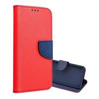 GIGAPACK Xiaomi Redmi 14C 4G tok álló, bőr hatású (flip, asztali tartó, kártyazseb, textil hatás) piros/kék