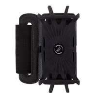 gigapack szilikon telefonvédő (univerzális, 360°-ban forgatható, tépőzár, karra rögzíthető, sport, 4-6.5" méret) fekete