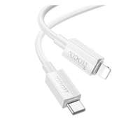 HOCO x107 adatkábel (type-c - lightning, 27w, pd gyorstöltő, 100cm) fehér