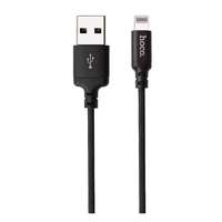HOCO X14 adat- és töltőkábel (USB-A dugó / Lightning 8 pin dugó, 1 m, fekete)