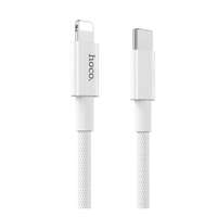 HOCO X56 adat- és töltőkábel (USB-C dugó / Lightning 8 pin dugó, 3A, 1 m, fehér)