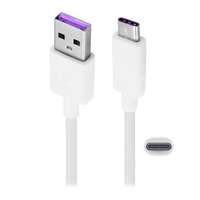Huawei AP71/HL1289 USB adat- és töltőkábel (A dugó / C dugó, 5A, 1 m, fehér, OEM)