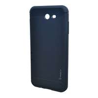 IPAKY Samsung Galaxy J7 (2017) SM-J730 szilikon telefonvédő (közepesen ütésálló, szálcsiszolt, karbon minta) kék