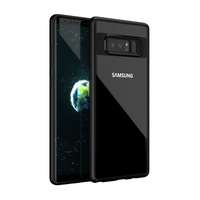 IPAKY Samsung Galaxy Note 8 (SM-N950F) műanyag telefonvédő (szilikon keret, közepesen ütésálló, átlátszó hátlap) fekete