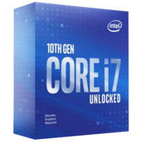 Intel Core i7-10700KF CPU (3,8 GHz, LGA 1200, box, hűtő nélkül)