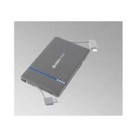 Ksix Powerbank beépített Micro-USB és Lightning kábellel (5000 mAh, szürke)