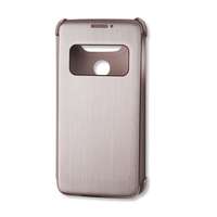 LG G5 (H850) tok álló (Flip, oldalra nyíló, hívószámkijelzés, és hívás felvételhez kivágás, QuickWindow) rózsaszín