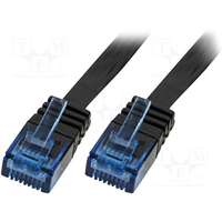 LogiLink UTP CAT5e lapos patch kábel 2 m (fekete)