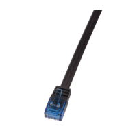 LogiLink UTP CAT6 lapos patch kábel 0,5 m (fekete)