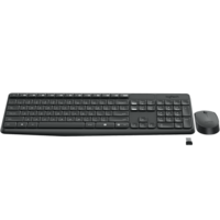 Logitech MK235 Wireless Desktop billentyűzet + egér (HU, USB, fekete)