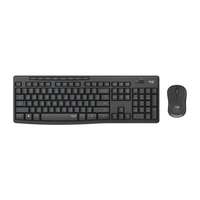 Logitech MK295 Silent cordless billentyűzet + egér (DE, USB, fekete)