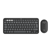 Logitech Pebble 2 cordless combo (Billentyűzet + egér, USB/Bluteooth, US, grafit)