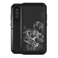 LOVE MEI Samsung Galaxy S21 FE (SM-G990) Powerful telefonvédő (extrém ütésálló + Gorilla Glass üveg) fekete