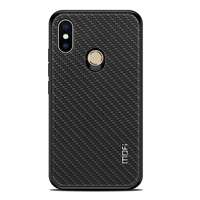 Mofi Honor Xiaomi Mi 8 SE tok (szilikon keret, bőr hatású hátlap, fekete)