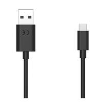 MOTOROLA USB adat- és töltőkábel (A dugó / C dugó, 15W, 1 m, fekete)