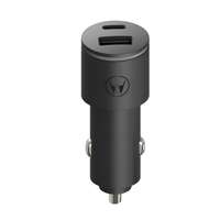 Motorola turbopower autós töltő usb+type-c aljzat (45w, pd gyorstöltő 3.0) fekete