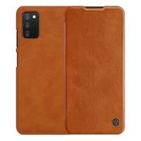 Nillkin QIN Samsung Galaxy A03s (SM-A037F) tok álló (Flip, oldalra nyíló, bankkártya tartó) barna