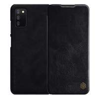 Nillkin QIN Samsung Galaxy A03s (SM-A037F) tok álló (Flip, oldalra nyíló, bankkártya tartó) fekete