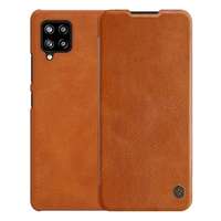 Nillkin QIN Samsung Galaxy A42 (SM-A425F) tok álló (Flip, oldalra nyíló, bankkártya tartó) barna