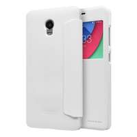 Nillkin SPARKLE Lenovo Vibe P1 (P1c58) műanyag telefonvédő (mikroszálas bőr hatású Flip, hívószámkijelzés) fehér