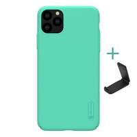 Nillkin Super Frosted Apple iPhone 11 Pro műanyag telefonvédő (gumírozott, érdes felület + asztali tartó) cián