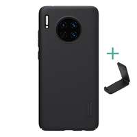 Nillkin Super Frosted Huawei Mate 30 műanyag telefonvédő (gumírozott, érdes felület + asztali tartó) fekete