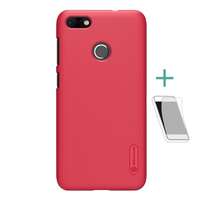 Nillkin Super Frosted Huawei P9 Lite Mini műanyag telefonvédő (gumírozott, érdes felület + képernyővédő fólia) piros