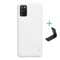 Nillkin Super Frosted Samsung Galaxy A02s (SM-A025F) műanyag védő (gumírozott, érdes felület + asztali tartó) fehér