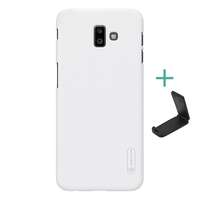 Nillkin Super Frosted Samsung Galaxy J6 Plus (SM-J610F) műanyag védő (gumírozott, érdes felület + asztali tartó) fehér
