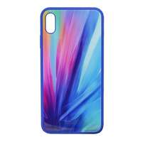 Nillkin TEMPERED PLAID telefonvédő Apple iPhone XS Max 6.5 szilikon keret (BUMPER, edzett üveg hátlap, csíkos) színes