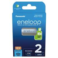 Panasonic Eneloop akkumulátor (2 db, 800 mAh, Ni-MH, AAA)