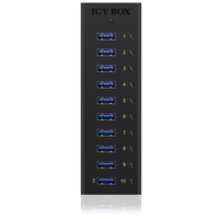 Raidsonic ICY BOX USB 3.0 HUB (10 portos, aktív)