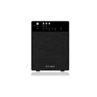 Raidsonic ICY BOX külső ház (4x3,5", SATA, USB 3.0/eSATA, fekete)