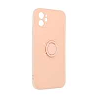 ROAR Apple iPhone 11 amber szilikon telefonvédő (telefontartó gyűrű, beépített fémlemez, kamera védelem) rózsaszín