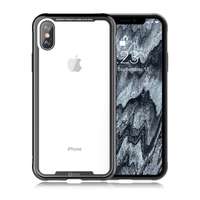 Roar Glass Airframe védő Apple iPhone XS Max 6.5 szilikon keret (BUMPER, közepesen ütésálló, edzett üveg hátlap) fekete