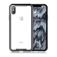 Roar Glass Airframe védő Apple iPhone XS Max 6.5 szilikon keret (BUMPER, közepesen ütésálló, edzett üveg hátlap) fekete