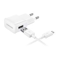 SAMSUNG hálózati töltő (USB-A aljzat, 8W, micro-USB kábellel, fehér)