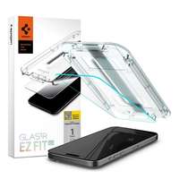 SPIGEN Apple iPhone 15 Pro ez fit HD képernyővédő üveg (2.5d, tokbarát, 0.2mm, 9h + segédkeret) átlátszó