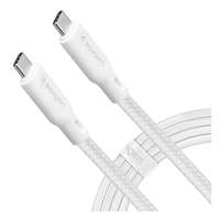 Spigen Essential C11C1 adatkábel (USB-C/USB-C, 1,5m, fehér)