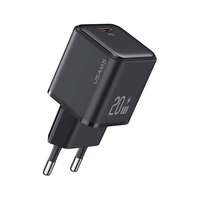 Usams x-ron hálózati töltő type-c aljzat (5v/3a, 20w, pd gyorstöltő) fekete