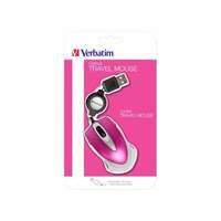 Verbatim Go Mini optikai egér (USB, ezüst-ciklámen)