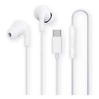 XIAOMI fülhallgató sztereo (type-c, mikrofon, zajszűrő, hangerőszabályzó, felvevő gomb) fehér