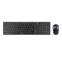 GENIUS Genius Billentyűzet/Egér Kit - SlimStar C126 (Vezetékes, USB, vékony, optikai egér, fekete)