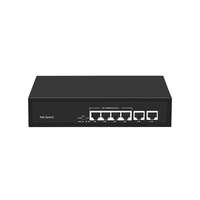WALISEC Walisec Switch PoE - NS-PF04F20E (5port, 4x10/100 PoE Port, 2x10/100 Uplink, 65W, fekete)
