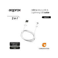 APPROX APPROX Kábel - USB to Micro USB & Lightning USB cable (Apple, iPhone, iPad)