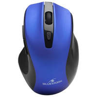 BLUESTORK Bluestork Vezeték nélküli Egér - M-WL-OFF75-BLUE (Rechargeable, Bluetooth, 1600 DPI, 6 gomb, optikai, kék)
