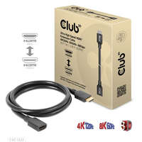 CLUB 3D Club 3D Kábel - CAC-1322 (HDMI 2.1 Ultra High Speed, 4K120Hz 8K60Hz, 30AWG, 48Gbps, 1m, M/F)